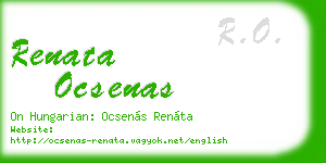 renata ocsenas business card